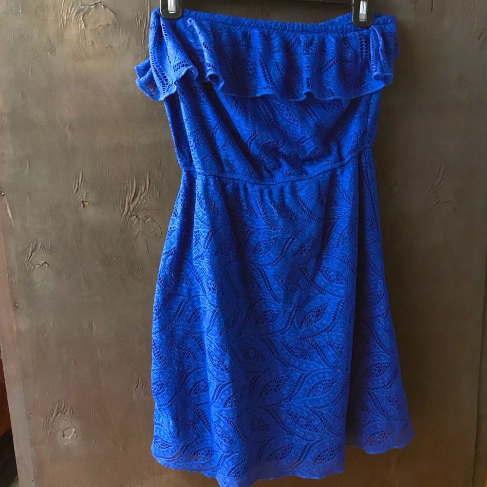 Maurices Royal blue strapless mini dress